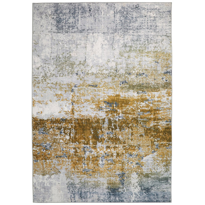 Lux Washable LUX09 Modern Abstract Distressed Soft-Touch Silky Smooth Faux Rabbit Fur Polyester Flatweave Ivory/Gold Rug-Concept Looms-Rug Love - The Most Loved Rug Store