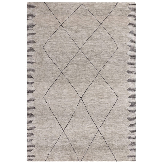 Mason Diamond Modern Tribal Super Soft Carved Hi-Low Rib Textured Grey/Dark Grey/Cream-Asiatic Carpets-Rug Love - The Most Loved Rug Store