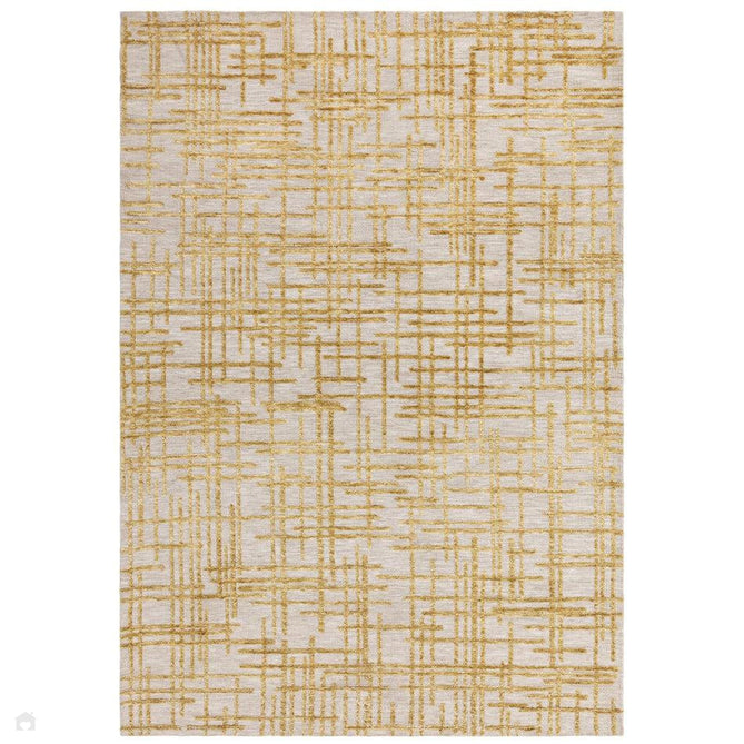 Mason Draft Modern Abstract Super Soft Carved Hi-Low Rib Textured Gold/Beige Rug-Asiatic Carpets-Rug Love - The Most Loved Rug Store