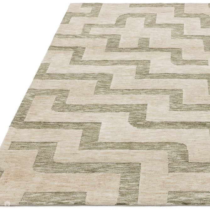 Mason Maze Modern Geometric Super Soft Carved Hi-Low Rib Textured Sage Green/Cream Rug-Asiatic Carpets-Rug Love - The Most Loved Rug Store