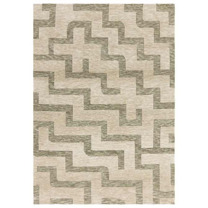 Mason Maze Modern Geometric Super Soft Carved Hi-Low Rib Textured Sage Green/Cream Rug-Asiatic Carpets-Rug Love - The Most Loved Rug Store