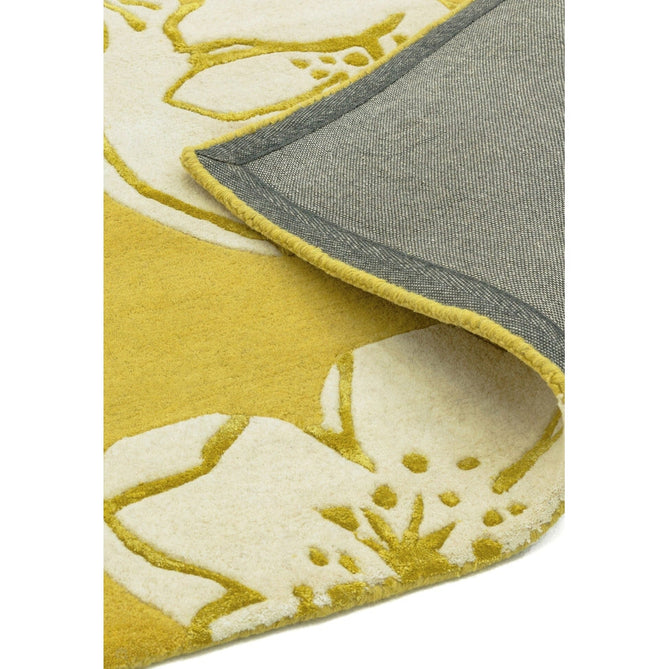 Matrix MAX15 Devore Modern Floral Abstract Hand-Woven High-Density Soft Textured Wool&Viscose Mix Yellow/Multi Rug-Asiatic Carpets-Rug Love - The Most Loved Rug Store