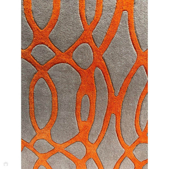 Matrix MAX37 Wire Modern Geometric Hand-Woven High-Density Soft Textured Wool&Viscose Mix Orange/Beige/Light Brown Rug-Asiatic Carpets-Rug Love - The Most Loved Rug Store