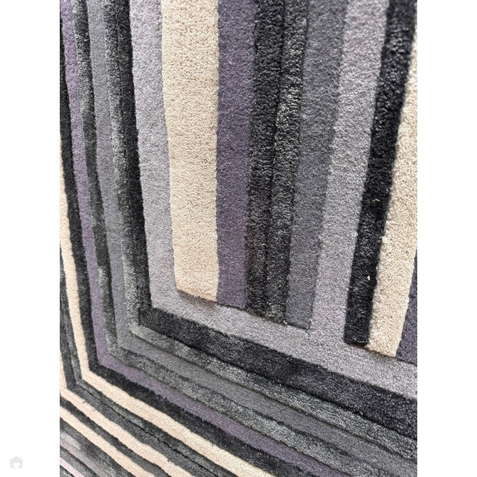 Matrix MAX81 Network Modern Geometric Hand-Woven High-Density Soft Textured Wool&Viscose Mix Indigo Rug-Asiatic Carpets-Rug Love - The Most Loved Rug Store