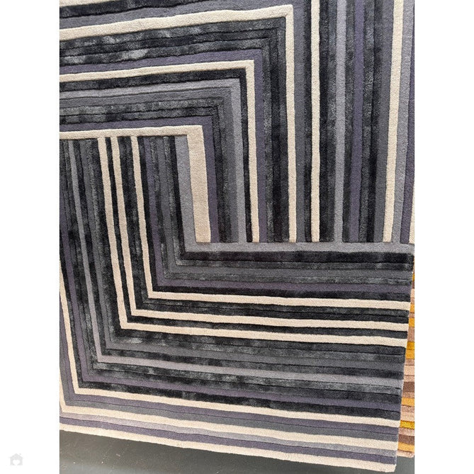 Matrix MAX81 Network Modern Geometric Hand-Woven High-Density Soft Textured Wool&Viscose Mix Indigo Rug-Asiatic Carpets-Rug Love - The Most Loved Rug Store