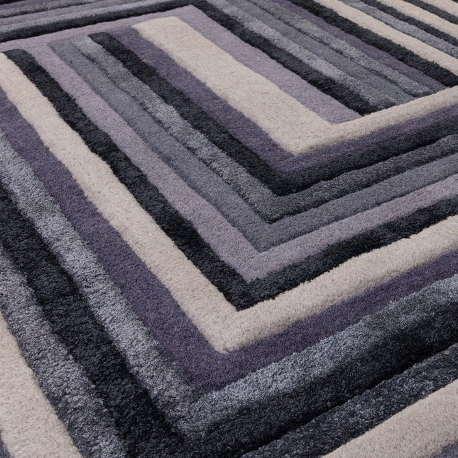 Matrix MAX81 Network Modern Geometric Hand-Woven High-Density Soft Textured Wool&Viscose Mix Indigo Rug-Asiatic Carpets-Rug Love - The Most Loved Rug Store