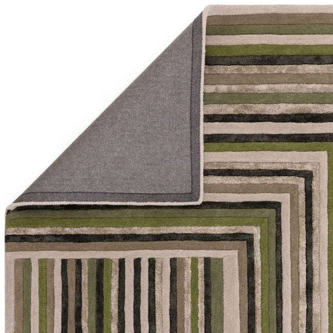 Matrix MAX82 Network Modern Geometric Hand-Woven High-Density Soft Textured Wool&Viscose Mix Forest Green Rug-Asiatic Carpets-Rug Love - The Most Loved Rug Store