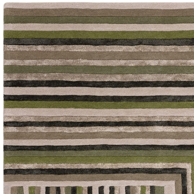 Matrix MAX82 Network Modern Geometric Hand-Woven High-Density Soft Textured Wool&Viscose Mix Forest Green Rug-Asiatic Carpets-Rug Love - The Most Loved Rug Store