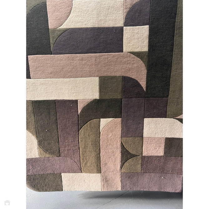 Matrix MAX90 Klotski Modern Geometric Hand-Woven High-Density Soft Textured Wool&Viscose Mix Sage Green Rug-Asiatic Carpets-Rug Love - The Most Loved Rug Store