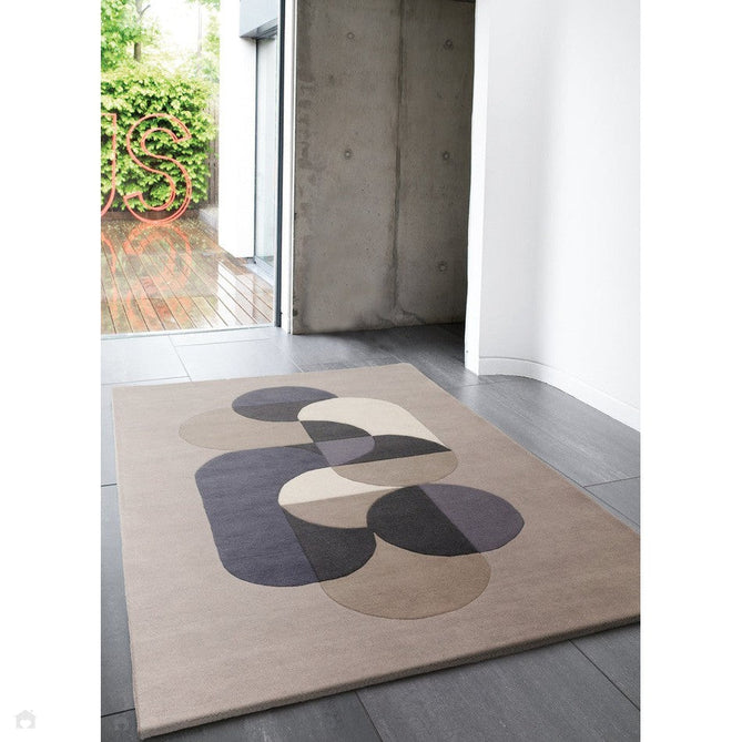 Matrix MAX92 Statement Modern Geometric Hand-Woven High-Density Soft Textured Wool&Viscose Mix Light Grey Rug-Asiatic Carpets-Rug Love - The Most Loved Rug Store