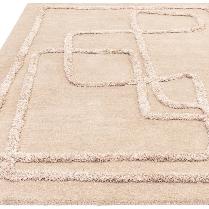 Matrix MAX95 Infinity Modern Geometric Hand-Woven High-Density Soft Textured Wool&Viscose Mix Sand Rug-Asiatic Carpets-Rug Love - The Most Loved Rug Store