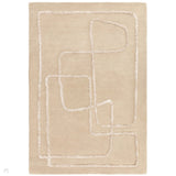 Matrix MAX95 Infinity Modern Geometric Hand-Woven High-Density Soft Textured Wool&Viscose Mix Sand Rug