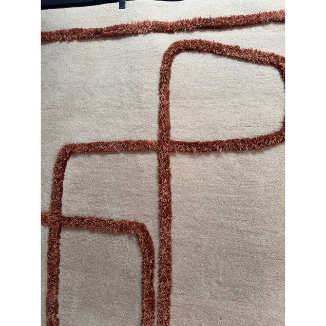 Matrix MAX96 Infinity Modern Geometric Hand-Woven High-Density Soft Textured Wool&Viscose Mix Copper Brown Rug-Asiatic Carpets-Rug Love - The Most Loved Rug Store