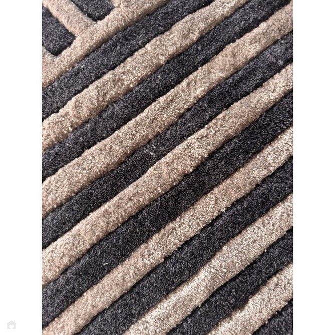 Matrix MAX98 Solsitice Modern Geometric Hand-Woven High-Density Soft Textured Wool&Viscose Mix Charocal Grey/Gunmetal Grey Rug-Asiatic Carpets-Rug Love - The Most Loved Rug Store