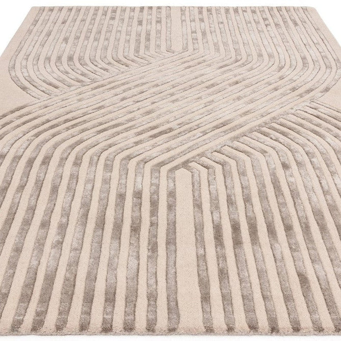 Matrix MAX99 Solsitice Modern Geometric Hand-Woven High-Density Soft Textured Wool&Viscose Mix Natural Ivory/Beige Rug-Asiatic Carpets-Rug Love - The Most Loved Rug Store