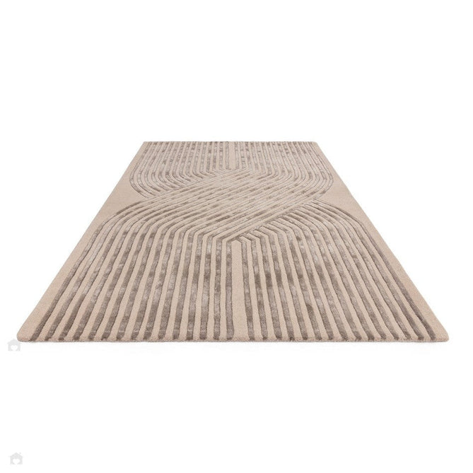 Matrix MAX99 Solsitice Modern Geometric Hand-Woven High-Density Soft Textured Wool&Viscose Mix Natural Ivory/Beige Rug-Asiatic Carpets-Rug Love - The Most Loved Rug Store