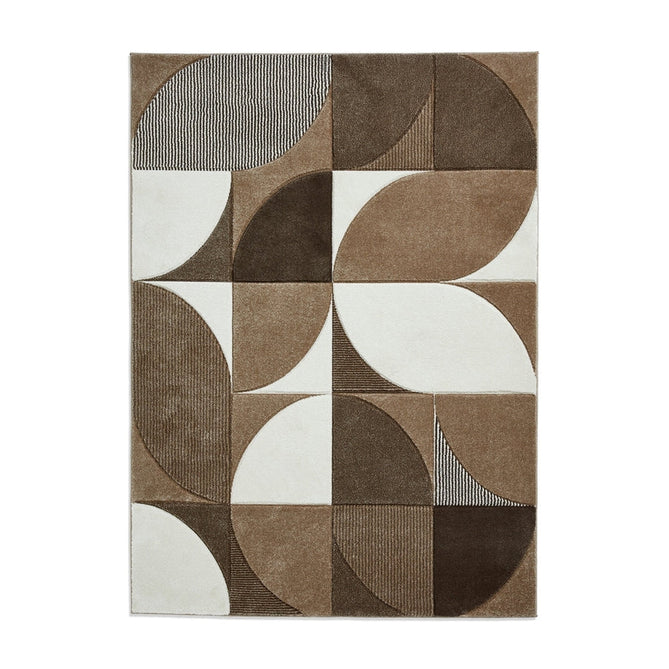 Matrix MT63 Modern Geometric Soft Hand-Carved Beige/Brown/Cream Rug-Think Rugs-Rug Love - The Most Loved Rug Store