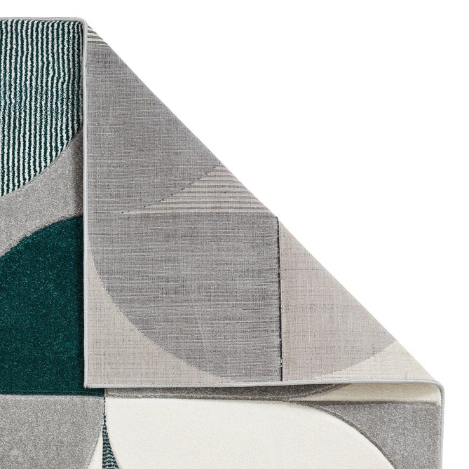 Matrix MT63 Modern Geometric Soft Hand-Carved Grey/Green/Cream Rug-Think Rugs-Rug Love - The Most Loved Rug Store