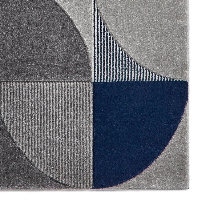 Matrix MT63 Modern Geometric Soft Hand-Carved Grey/Navy/Cream Rug-Think Rugs-Rug Love - The Most Loved Rug Store