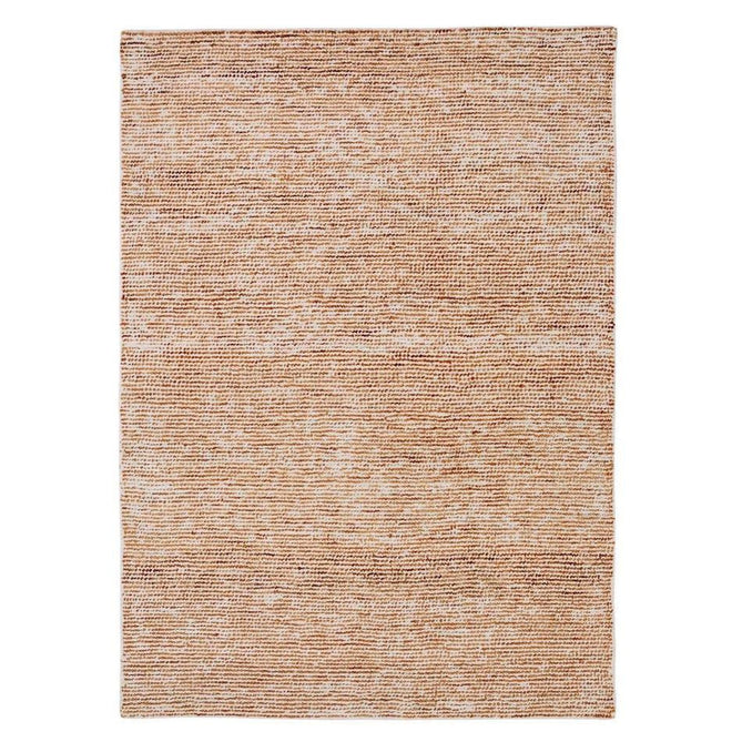 Milano Modern Plain Hand-Woven Textured Felted Space-Dyed Wool Cream/Terracotta Rug-Oriental Weavers-Rug Love - The Most Loved Rug Store