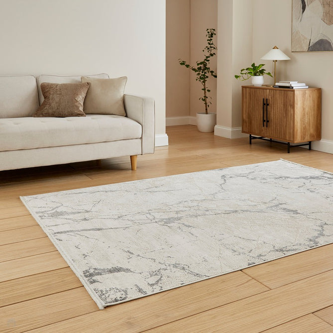 Mirage MR15 Modern Abstract Distressed Metallic Shimmer Soft Textured High-Density Polyester Mix Low Short Flatpile Grey Rug-Think Rugs-Rug Love - The Most Loved Rug Store