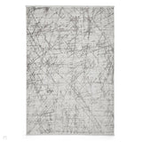 Mirage MR80 Modern Abstract Distressed Metallic Shimmer Soft Textured High-Density Polyester/Viscose Mix Low Profile Short Flat Pile Grey Rug