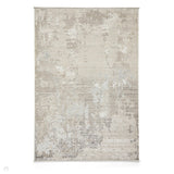 Mirage MR93 Modern Abstract Distressed Metallic Shimmer Soft Textured High-Density Polyester Mix Low Short Flatpile Grey Rug