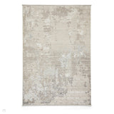 Mirage MR93 Modern Abstract Distressed Metallic Shimmer Soft Textured High-Density Polyester/Viscose Mix Low Profile Short Flat Pile Grey/Beige/Cream Rug