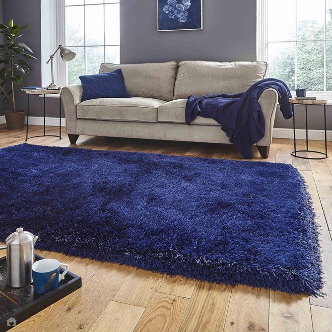 Montana Super Plush Heavyweight High-Density Luxury Hand-Woven Soft High-Pile Plain Shaggy Dark Navy Rug-Think Rugs-Rug Love - The Most Loved Rug Store