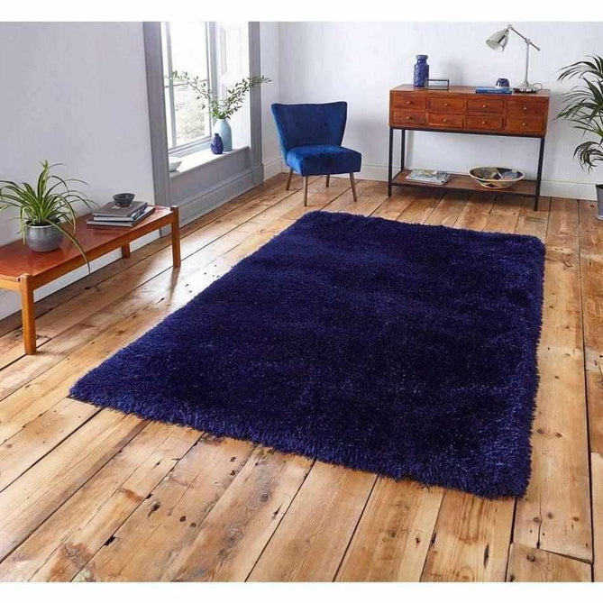 Montana Super Plush Heavyweight High-Density Luxury Hand-Woven Soft High-Pile Plain Shaggy Dark Navy Rug-Think Rugs-Rug Love - The Most Loved Rug Store