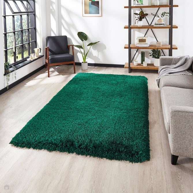 Montana Super Plush Heavyweight High-Density Luxury Hand-Woven Soft High-Pile Plain Shaggy Jewel Green Rug-Think Rugs-Rug Love - The Most Loved Rug Store