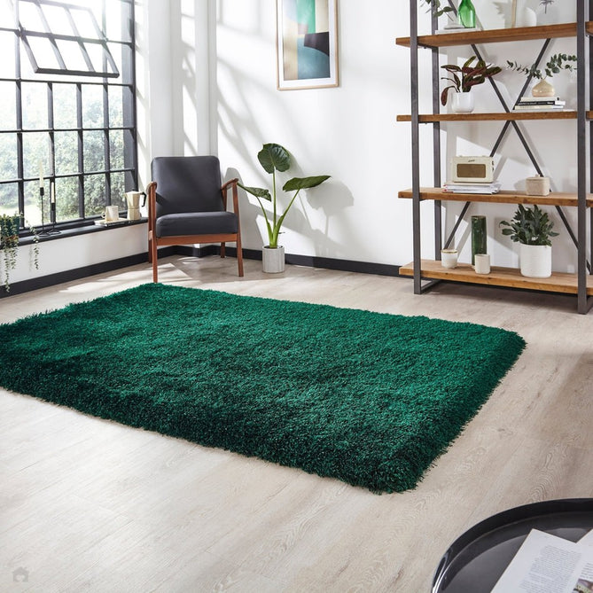 Montana Super Plush Heavyweight High-Density Luxury Hand-Woven Soft High-Pile Plain Shaggy Jewel Green Rug-Think Rugs-Rug Love - The Most Loved Rug Store