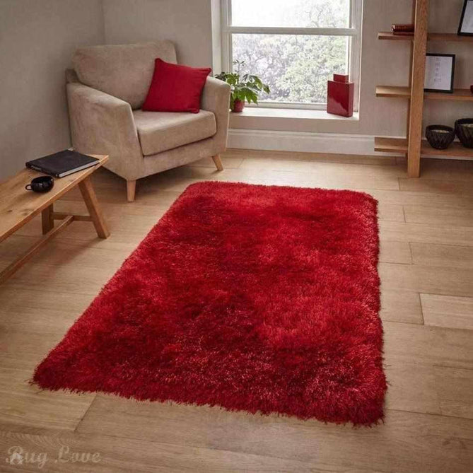 Montana Super Plush Heavyweight High-Density Luxury Hand-Woven Soft High-Pile Plain Shaggy Red Rug-Think Rugs-Rug Love - The Most Loved Rug Store