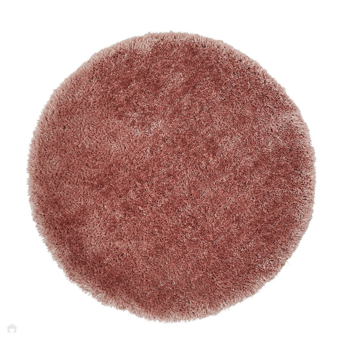 Montana Super Plush Heavyweight High-Density Luxury Hand-Woven Soft High-Pile Plain Shaggy Rose Round Rug-Think Rugs-Rug Love - The Most Loved Rug Store