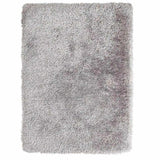 Montana Super Plush Heavyweight High-Density Luxury Hand-Woven Soft High-Pile Plain Shaggy Silver Round Rug