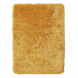 Montana Super Plush Heavyweight High-Density Luxury Hand-Woven Soft High-Pile Plain Shaggy Yellow Round Rug