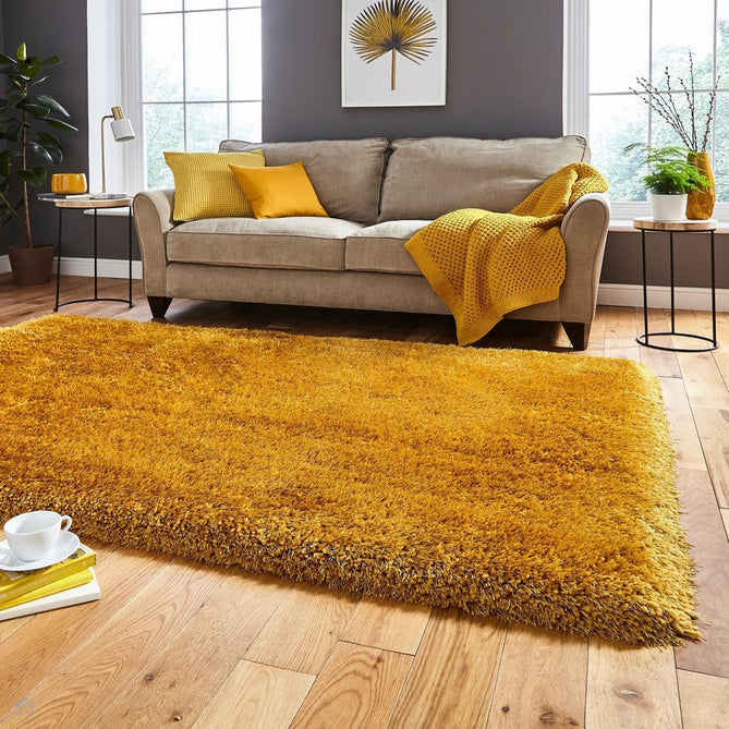 Montana Super Plush Heavyweight High-Density Luxury Hand-Woven Soft High-Pile Plain Shaggy Yellow Rug-Think Rugs-Rug Love - The Most Loved Rug Store