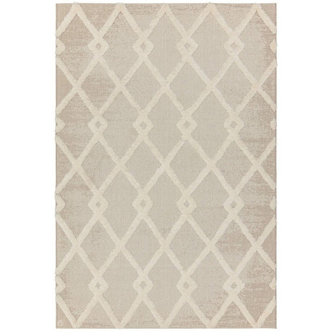 Monty MN07 Diamond Modern Durable Stain-Resistant Weatherproof Flatweave In-Outdoor Beige/Cream Rug-Asiatic Carpets-Rug Love - The Most Loved Rug Store