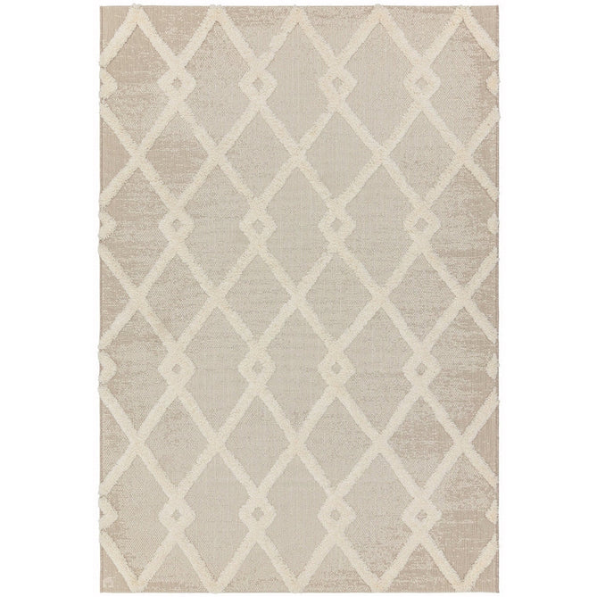 Monty MN07 Diamond Modern Durable Stain-Resistant Weatherproof Flatweave In-Outdoor Beige/Cream Rug-Asiatic Carpets-Rug Love - The Most Loved Rug Store