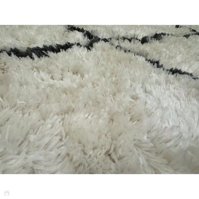 Morocco 2491 Super-Plush Moroccan Berber Diamond Hand-Made Super-Soft Fine Yarn Polyester Boho Shaggy Ivory/Grey Rug-Think Rugs-Rug Love - The Most Loved Rug Store