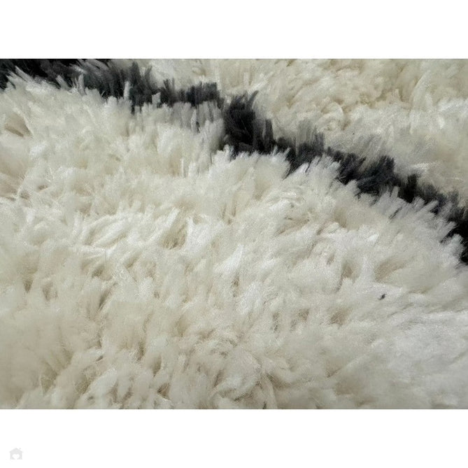 Morocco 2491 Super-Plush Moroccan Berber Diamond Hand-Made Super-Soft Fine Yarn Polyester Boho Shaggy Ivory/Grey Rug-Think Rugs-Rug Love - The Most Loved Rug Store