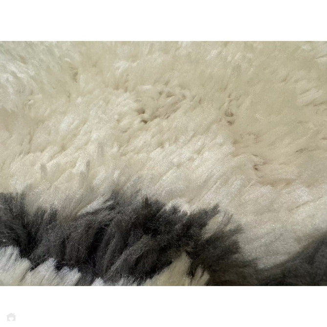 Morocco 2491 Super-Plush Moroccan Berber Diamond Hand-Made Super-Soft Fine Yarn Polyester Boho Shaggy Ivory/Grey Rug-Think Rugs-Rug Love - The Most Loved Rug Store