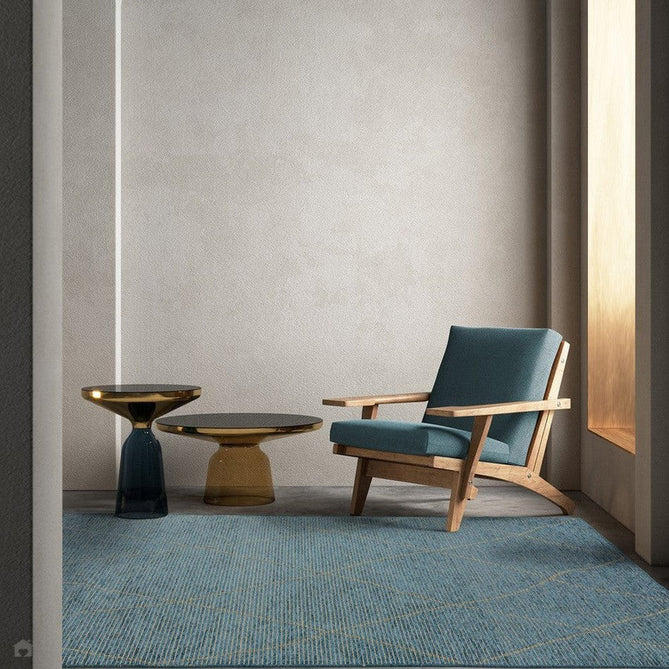 Mulberry Modern Plain Berber Jute Chenille Mix Ribbed Textured Soft-Touch Durable Flatweave Teal Blue Rug-Asiatic Carpets-Rug Love - The Most Loved Rug Store