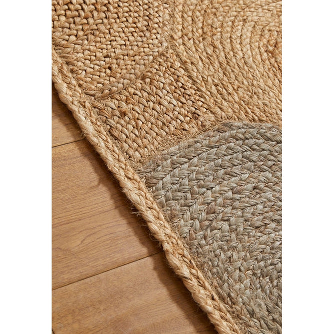 Naturals Hand-Woven Jute Flatweave Circles Natural/Bleach Runner-Oriental Weavers-Rug Love - The Most Loved Rug Store