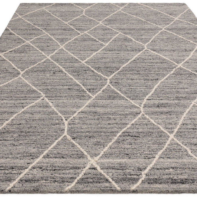 Noah Moroccan Berber Boho Tribal Hand-Woven Textured Wool Charcoal Grey Rug-Asiatic Carpets-Rug Love - The Most Loved Rug Store