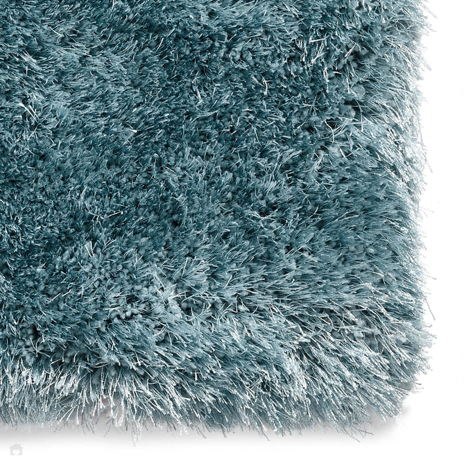 Noble House NH30782 Plush Geometric 3D Hexagon Hand-Carved High-Density Acrylic Shaggy Blue Rug-Think Rugs-Rug Love - The Most Loved Rug Store