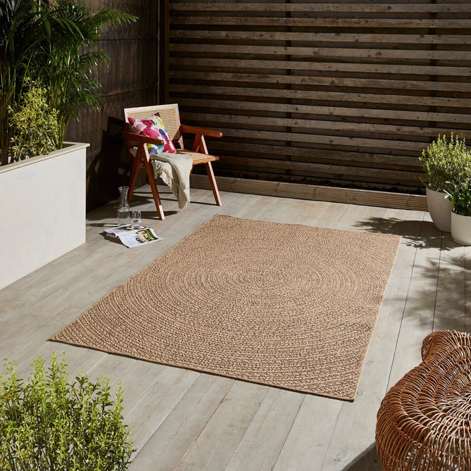 Nomad 5004 Jute-Look Durable Stain-Resistant Weatherproof Flatweave In-Outdoor Brown Rug-Think Rugs-Rug Love - The Most Loved Rug Store