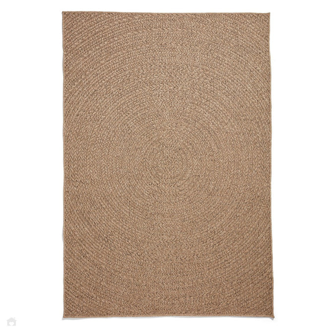 Nomad 5004 Jute-Look Durable Stain-Resistant Weatherproof Flatweave In-Outdoor Brown Rug-Think Rugs-Rug Love - The Most Loved Rug Store