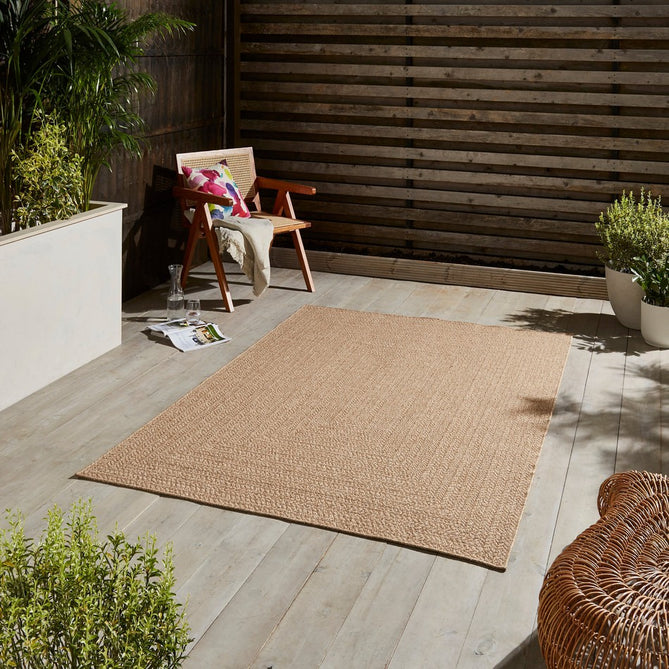 Nomad 5014 Jute-Look Durable Stain-Resistant Weatherproof Flatweave In-Outdoor Brown Rug-Think Rugs-Rug Love - The Most Loved Rug Store