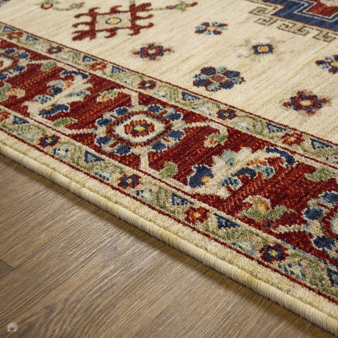 Nomad 5561 J Traditional Persian Medallion Border Wool Beige/Red/Blue/Multicolour Low Flat-Pile Rug-Oriental Weavers-Rug Love - The Most Loved Rug Store